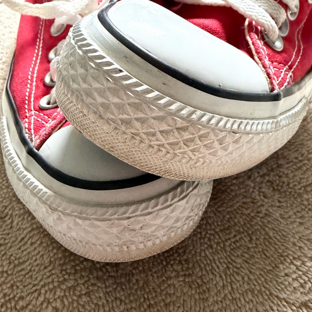 Converse Red Low Top Canvas Slip-On Sneakers - Picture 10 of 11